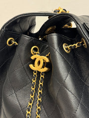 Chanel Small 25 Bag Grained Calfskin Black (Microchip)