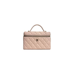 Chanel 25P CC Top Handle Vanity Bag Caviar Pink (Microchip)