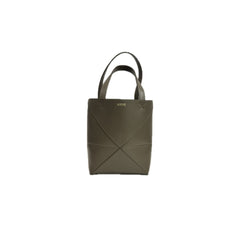 Loewe Mini Puzzle Fold Tote in Shiny Calfskin