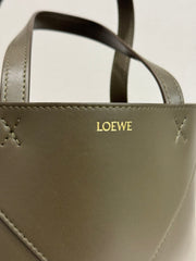 Loewe Mini Puzzle Fold Tote in Shiny Calfskin