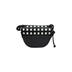 Loewe Small Gate Dual Bag in Soft Calfskin Black/White Grid