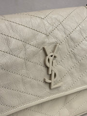 Saint Laurent Medium Niki Vintage Calf Leather White