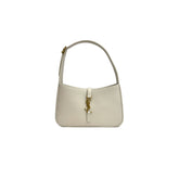 Saint Laurent LE 5 A 7 in Calfskin Leather White