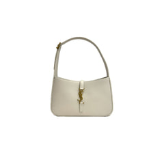 Saint Laurent LE 5 A 7 in Calfskin Leather White