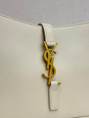 Saint Laurent LE 5 A 7 in Calfskin Leather White