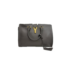 Saint Laurent Cabas Chyc Calfskin Leather Grey