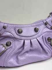 Balenciaga Mini Le Cagole with Chain Lambskin Purple