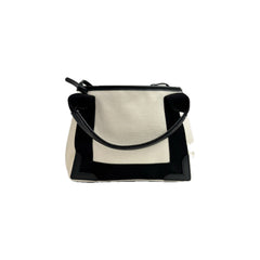 Balenciaga Navy Cabas XS Cotton Canvas / Calfskin Black