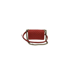 Chanel Small Boy Bag Calfskin Red