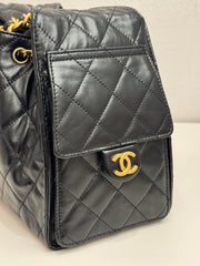 Chanel Small 25 Bag Calfskin Black (Microchip)