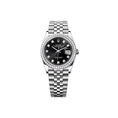 Rolex Datejust 36mm Black Set with Diamonds