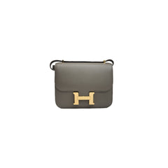 Hermes Mini Constance Epsom Gris Etan STAMP Y
