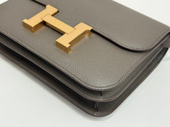 Hermes Mini Constance Epsom Gris Etan STAMP Y