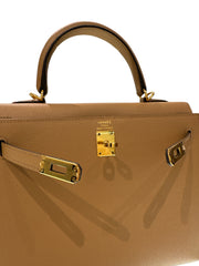 Hermes Kelly 25 Epsom Chai STAMP U