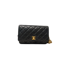 Chanel Pearl Crush Wallet on Chain Lambskin Black