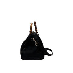 Gucci Bamboo Handle Boston Bag Calfskin Black