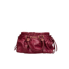 Miu Miu Vitello Lux Leather 2-Way Bag Rose Pink