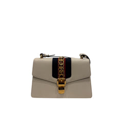 Gucci Medium Sylvie Bag Calfskin White