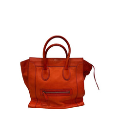 Celine Luggage Tote Bag Calfskin Orange