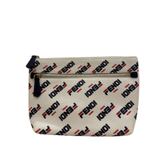 Fendi x Fila Clutch Bag White