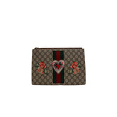 Gucci Heart Patch Pouch GG Canvas