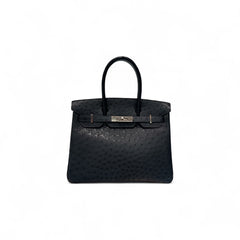 Hermes Birkin 30 Ostrich Blue Indigo SQUARE I