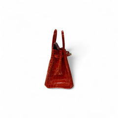 Hermes Birkin 25 Alligator Rouge SQUARE P