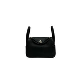 Hermes Mini Lindy Clemence Black STAMP K