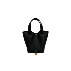 Hermes Picotin 18 Clemence Black STAMP Y