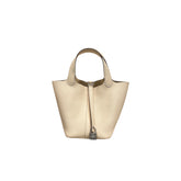 Hermes Picotin 18 Clemence White STAMP W