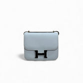 Hermes Mini Constance Epsom Blue Pale STAMP Z