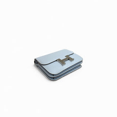 Hermes Mini Constance Epsom Blue Pale STAMP Z