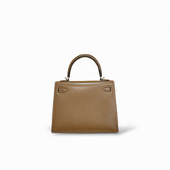 Hermes Kelly 25 Tadelakt Etoupe STAMP Y