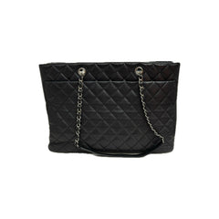 Chanel Large Turn Lock Shopping Tote Calfskin Black
