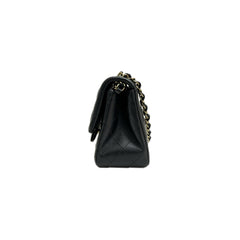 Chanel Classic Mini Square Flap Bag Lambskin Black (Microchip)