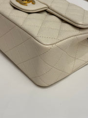 Chanel Mini Top Handle Rectangular Flap Caviar Beige