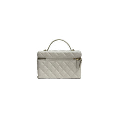Chanel Top Handle Vanity Bag Caviar White