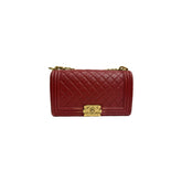 Chanel Medium Boy Bag Caviar Red