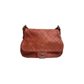 Chanel On The Road Flap Bag Calfskin Red