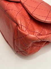 Chanel On The Road Flap Bag Calfskin Red