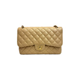 Chanel Jumbo Classic Double Flap Bag Caviar Beige