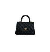 Chanel Mini Coco Handle Caviar Black