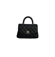 Chanel Mini Coco Handle Caviar Black