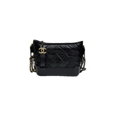 Chanel Small Gabrielle Hobo Bag Calfskin Black