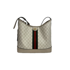 Gucci Ophidia Large Shoulder Bag GG Supreme Canvas Beige/White