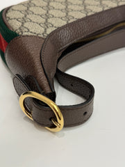 Gucci Ophidia Half-Moon Small Shoulder Bag GG Supreme Canvas
