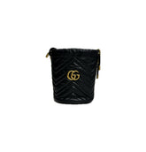 Gucci GG Marmont Mini Bucket Bag Matelasse Black