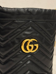 Gucci GG Marmont Mini Bucket Bag Matelasse Black