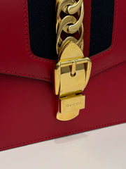 Gucci Small Sylvie Bag Calfskin Red