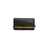 Goyard Monte Carlo Mini Case Goyardine Canvas Calfskin Black